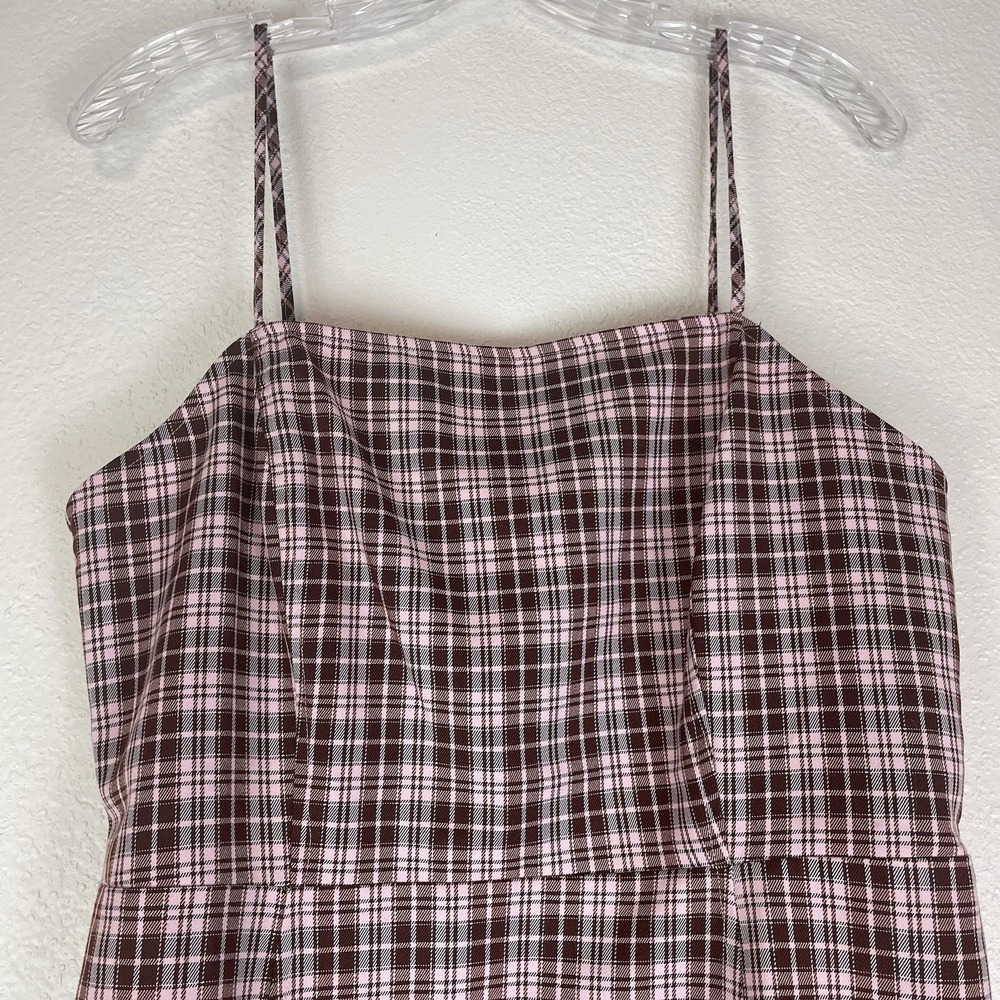 BP Mini Dress Womens Large Plaid Schoolgirl Y2K Coquette Twee Grunge 90s Preppy - Picture 2 of 11